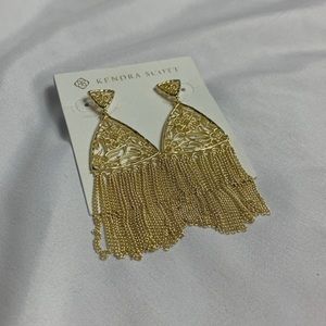 RARE KENDRA SCOTT ANA GOLD STATEMENT EARRINGS